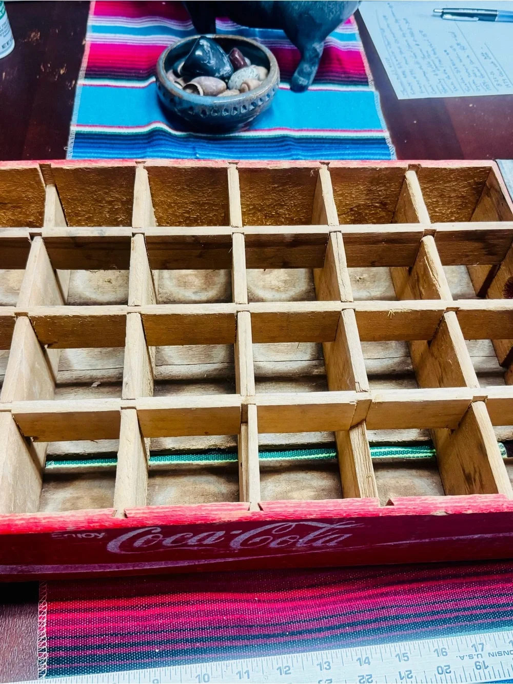 Coca Cola Red Wooden Display Crate Panel 1979 bottle case